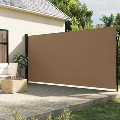 Walplus Retractable Side Awning Garden Sun Shade Canopy Gazebo For Back Door, Porch, Patio Taupe 200X600 Cm - image 1