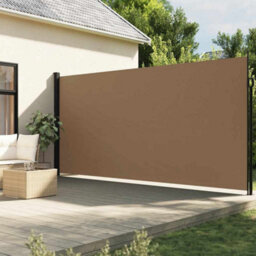 Walplus Retractable Side Awning Garden Sun Shade Canopy Gazebo For Back Door, Porch, Patio Taupe 200X600 Cm - thumbnail 1