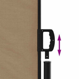 Walplus Retractable Side Awning Garden Sun Shade Canopy Gazebo For Back Door, Porch, Patio Taupe 200X600 Cm - thumbnail 6