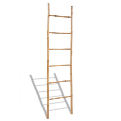 Vidaxl Bamboo Towel Ladder With 6 Rungs - image 1