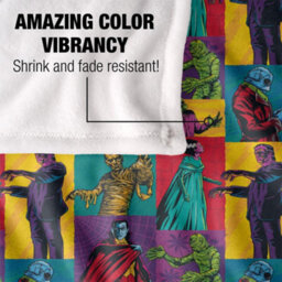 Universal Monsters Collage Blanket White (One Size) - thumbnail 4