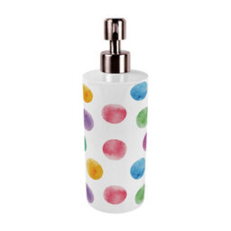 Purely Home Rainbow Polka Dots Stainless Steel Soap Dispenser - Pump Action Refillable Bathroom & Kitchen Décor - thumbnail 3