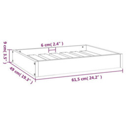Berkfield Dog Bed 61.5X49X9 Cm Solid Wood Pine - thumbnail 8