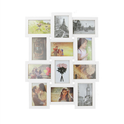 12 Photo Picture Collage Frame White - image 1