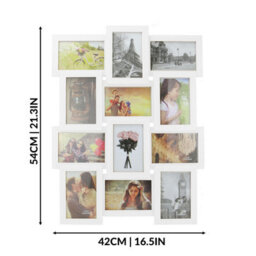 12 Photo Picture Collage Frame White - thumbnail 2