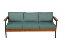 Impact Furniture 3-Seater Garden Sofa Outdoor Sofa Green Cushions Wooden Garden Furniture - Cozy - thumbnail 5