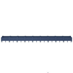 Berkfield Elegant Garden Planter With Pegs Blue Grey 362.5X42.5X28.5 Cm Pp - thumbnail 3