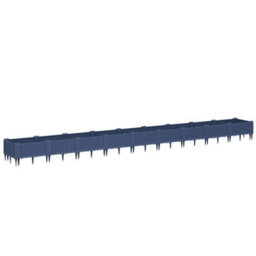 Berkfield Elegant Garden Planter With Pegs Blue Grey 362.5X42.5X28.5 Cm Pp - thumbnail 5