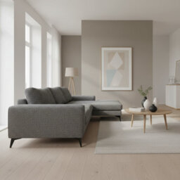 Abakus Direct Venice Chenille Corner Sofa In Dark Grey Right Facing With Deep Seats And Extra-Wide Padded Arms - thumbnail 6
