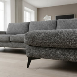 Abakus Direct Venice Chenille Corner Sofa In Dark Grey Right Facing With Deep Seats And Extra-Wide Padded Arms - thumbnail 4