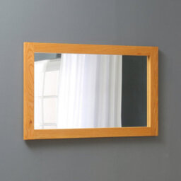 The Furniture Market Premium Solid Oak Medium Wall Mirror Natural Medium Oak Frame H 600mm X W 950mm X D 25mm - thumbnail 4