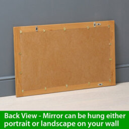 The Furniture Market Premium Solid Oak Medium Wall Mirror Natural Medium Oak Frame H 600mm X W 950mm X D 25mm - thumbnail 8