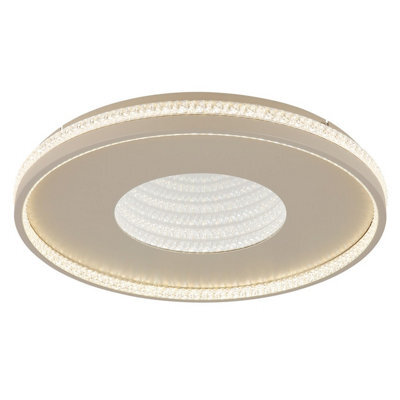 Luminosa Lighting Luminosa Shirley 50Cm Semi Flush Ceiling Light Matt Sand Led 2700/6500K - image 1