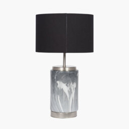 Pacific Lifestyle Set Of 2 Carrara Grey Marble Effect Ceramic Table Lamp - thumbnail 5