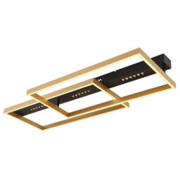 Luminosa Lighting Luminosa Luffy 90X40Cm Integrated Led Semi Flush Ceiling Light Matt Black Led 3000K