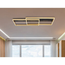 Luminosa Lighting Luminosa Luffy 90X40Cm Integrated Led Semi Flush Ceiling Light Matt Black Led 3000K - thumbnail 9