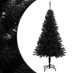 Walplus Artificial Christmas Tree With Stand Black 150 Cm Pvc