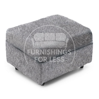 Furnishings For Less UK Byron Dundee Fabric Light Grey Footstool Sofa Accessory
