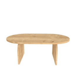 Decorotika Mono 120 Cm Oval-Cut  Coffee Table  Sapphire Oak - thumbnail 3