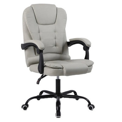 Grey Executive Office Chair Swivel Recliner Computer Desk Gaming Chair - image 1
