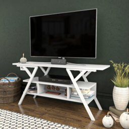 Decorotika Minerva Tv Stand Tv Unit For Tv's Up To 55 Inch White - thumbnail 2