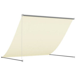 Walplus Retractable Awning Garden Sun Shade Canopy Gazebo For Back Door, Porch, Patio Cream 250X150 Cm Fabric And Steel - thumbnail 5