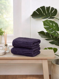 Rapport Home Safari Hand Towel Pure Cotton Damson