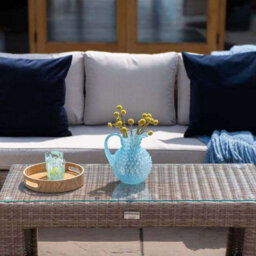 Primrose Living Classic Rattan 5 Seater Garden Furniture Sofa Set With Coffee Table And Footstools - thumbnail 5