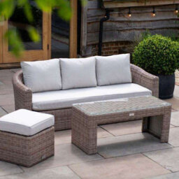 Primrose Living Classic Rattan 5 Seater Garden Furniture Sofa Set With Coffee Table And Footstools - thumbnail 2