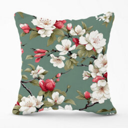 Warren Reed Designer Pink And White Blossom Cushions 60Cm X 60Cm - thumbnail 1