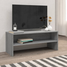 Berkfield Durable Tv Cabinet Grey Sonoma 100X40X40 Cm Engineered Wood - thumbnail 2