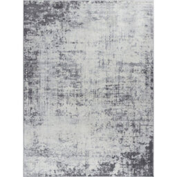 Livabliss Floransa-Abstract Charcoal Grey Off-White Modern Marble Living Dining Bedroom Rug 160 X 215 Cm Easy Care, Non Shedding