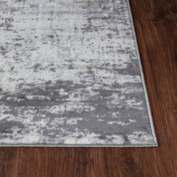 Livabliss Floransa-Abstract Charcoal Grey Off-White Modern Marble Living Dining Bedroom Rug 160 X 215 Cm Easy Care, Non Shedding - thumbnail 5
