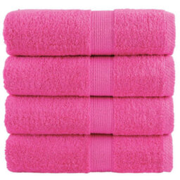 Berkfield Premium Guest Towels Solund 4 Pcs Pink 30X50 Cm 600 Gsm - thumbnail 1