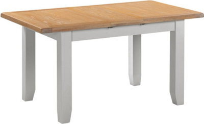 Seconique Windsor Extending Dining Table Pebble Grey With Real Oak Top - image 1