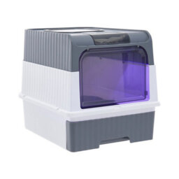 Living And Home Cat Litter Box Kitten Litter Tray Pet Loo With Uv Sterilization,scoop And Lid - thumbnail 3