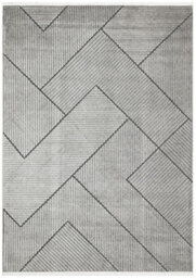 Charcoal Outdoor Rug, Geometric Striped Stain-Resistant Rug For Patio Decks, 3mm Modern Outdoor Area Rug-160Cm X 220Cm - thumbnail 9