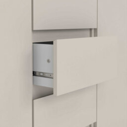 Wyld Haus Budapest Taupe And Natural Oak Effect Sideboard 2 Doors 4 Drawers - thumbnail 6