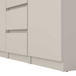 Wyld Haus Budapest Taupe And Natural Oak Effect Sideboard 2 Doors 4 Drawers - thumbnail 7