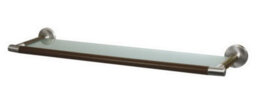 Bisk Solid Wood And Zamak Below Mirror Ledge Bathroom Sink Tempered Glass Shelf - thumbnail 1