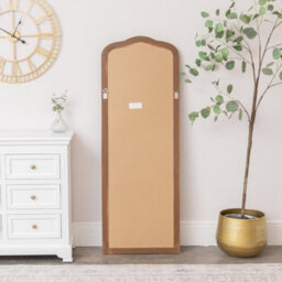 Melody Maison Slim Arched Washed Wooden Framed Leaner Mirror - 50Cm X 140Cm - thumbnail 6