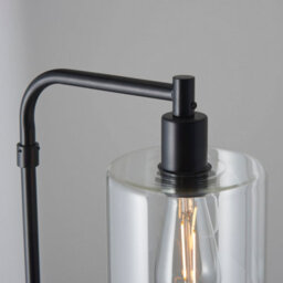 Anson Lighting Newbrook Floor Light Finished In Matt Black And Clear Glass - thumbnail 4