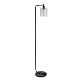 Anson Lighting Newbrook Floor Light Finished In Matt Black And Clear Glass - thumbnail 7