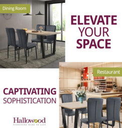 Hallowood Furniture Dudley 180Cm Dining Table Set With 4 Black Faux Leather High Back Chairs - thumbnail 6