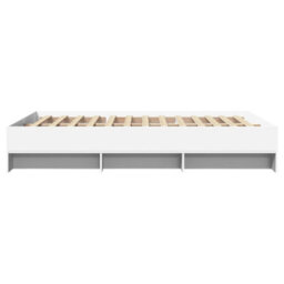Berkfield Bed Frame Without Mattress White 120X190 Cm Small Double Engineered Wood - thumbnail 6