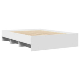 Berkfield Bed Frame Without Mattress White 120X190 Cm Small Double Engineered Wood - thumbnail 7