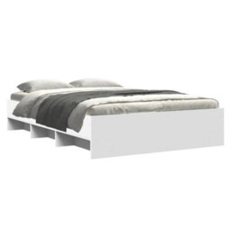 Berkfield Bed Frame Without Mattress White 120X190 Cm Small Double Engineered Wood - thumbnail 3