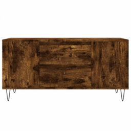 Berkfield Coffee Table Smoked Oak 102X44.5X50 Cm Engineered Wood - thumbnail 5