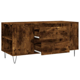 Berkfield Coffee Table Smoked Oak 102X44.5X50 Cm Engineered Wood - thumbnail 6