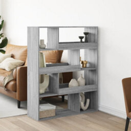 Berkfield Classic Bookcase Grey Sonoma 100X33X125.5 Cm Engineered Wood - thumbnail 2